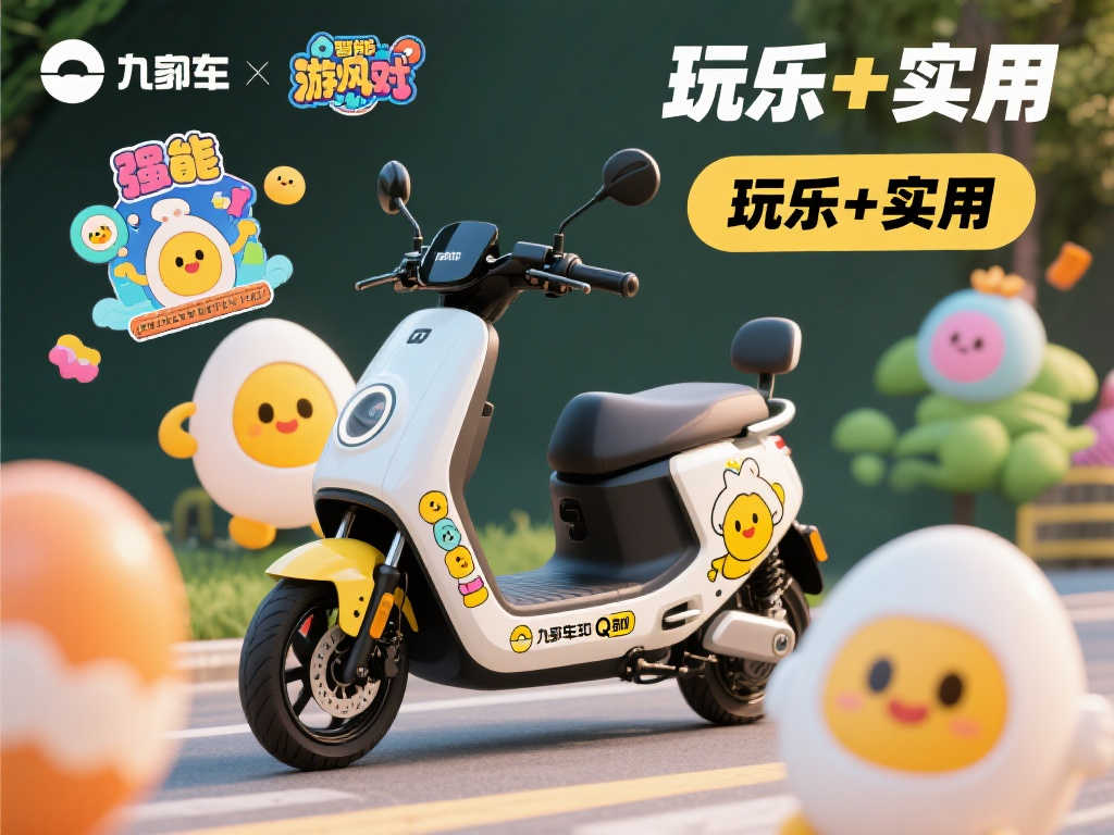九号电动车Q系列携手蛋仔派对：跨界联名掀热潮，萌系骑行新风尚登场
